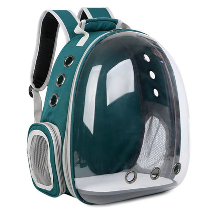 Cat Pet Carrier Backpack Transparent Capsule Bubble Pet Backpack Small Animal Puppy Kitty Bird Breathable Pet Carrier for Travel